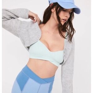 For Love & Lemons Gray Bolero Cropped Cardigan